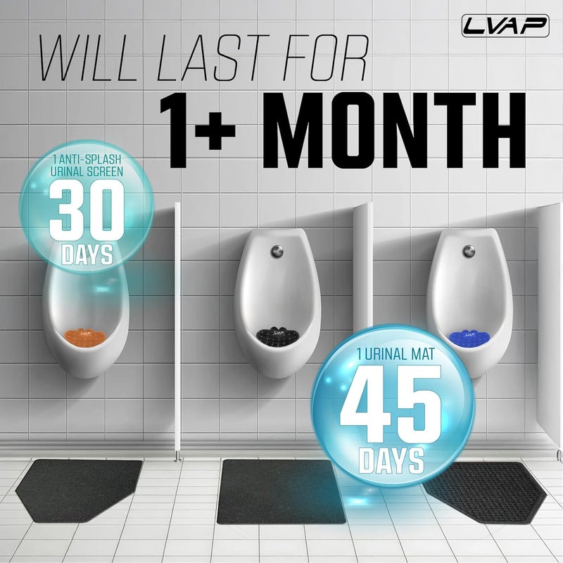 LVAP 12 Pack - Professional Urinal Floor Mats for Men Bathroom | Non-Slip Urinal Mats | Disposable Bathroom Urinal Pads for Commercial Restrooms - Image 5